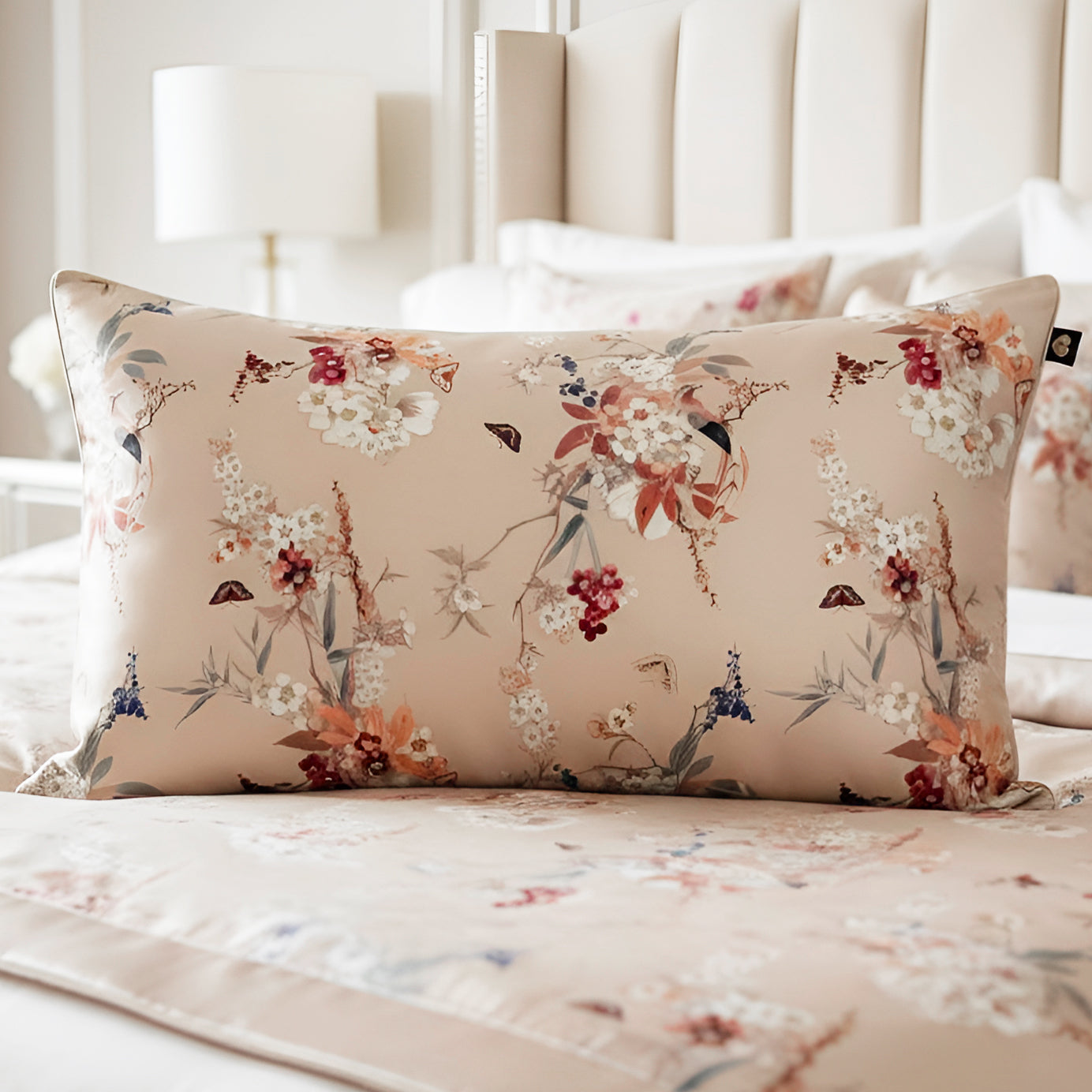 Helen Loveday Silk Pillowcase and Eyemask Set Blossom